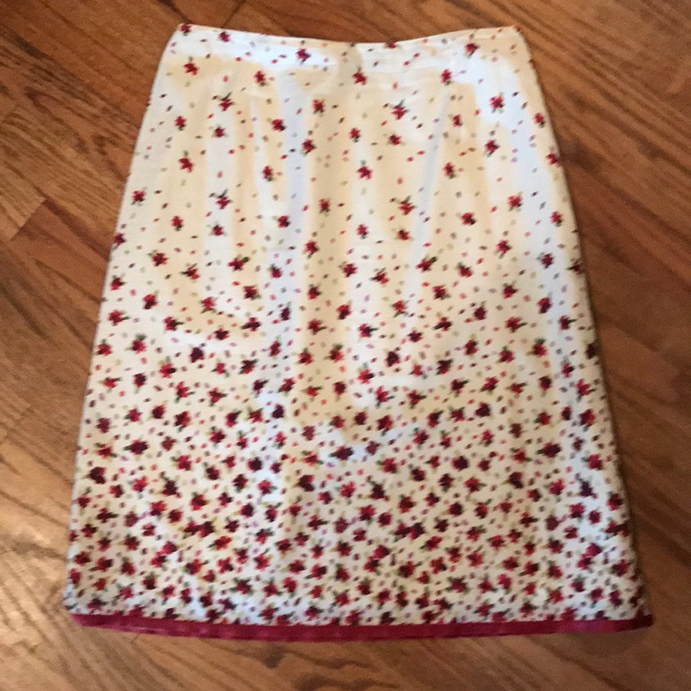 Floral cotton skirt by Ann Taylor
